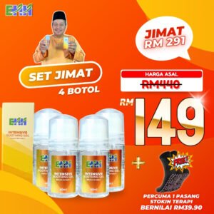 Gel Earthherbs – Jimat Set ( 4 Botol Free Stokin Terapi)